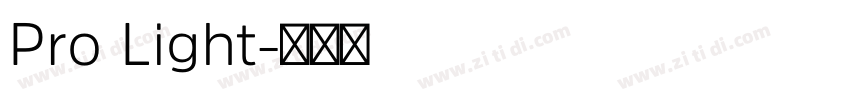 Pro Light字体转换